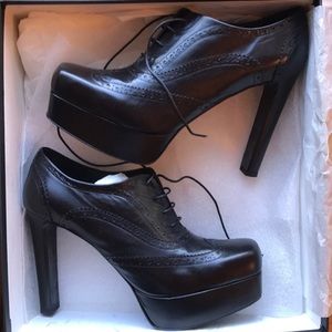 Jil Sander Lace up Black leather Shoes Size 8